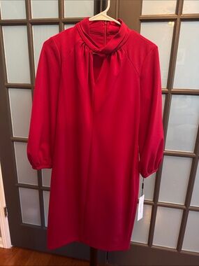 Calvin Klein Red Zip-Back Dress